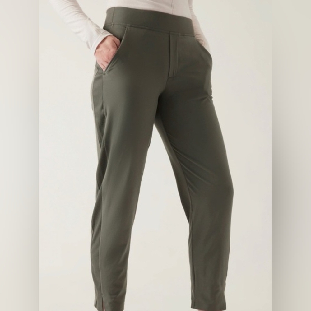 Athleta Olive Green Brooklyn  Ankle Jogger Pants Sz. 12/P